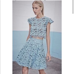 Alexis NWOT lace crop top and skirt set